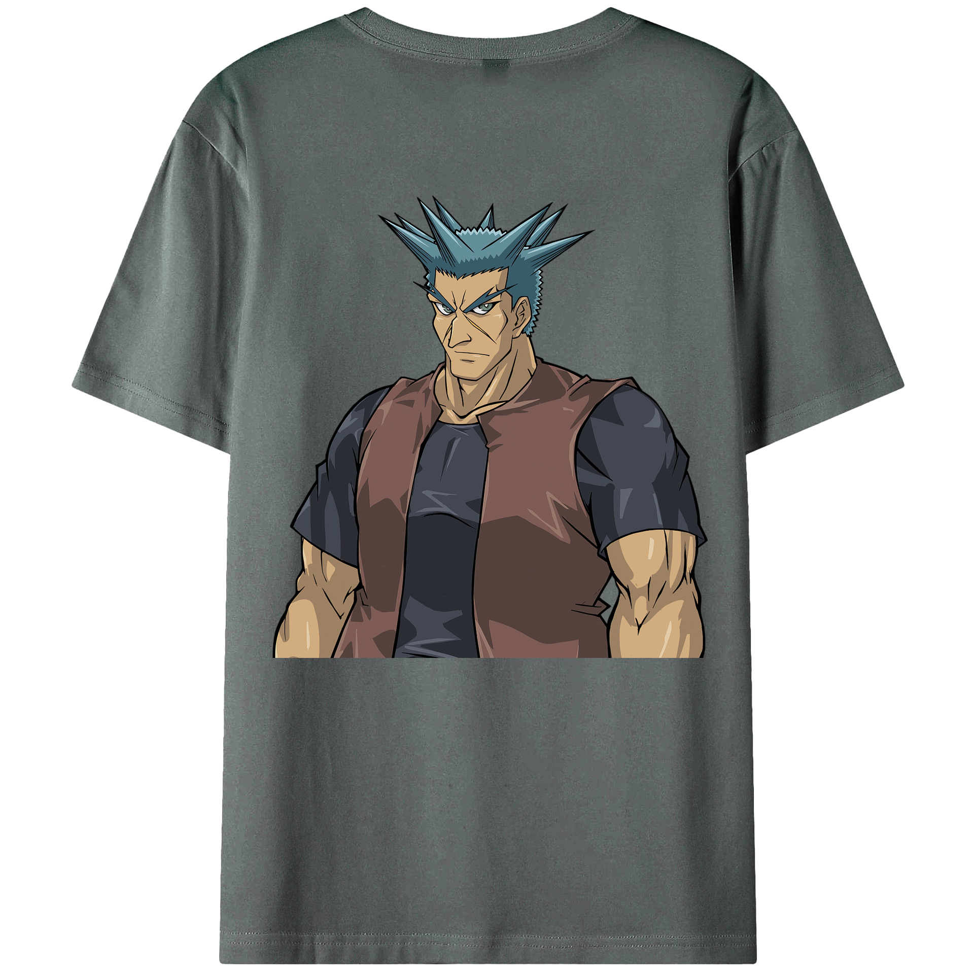 （画像用） 遊☆戯☆王 Yu-Gi-Oh! 綿100％ メンズ半袖Tシャツ（バックプリント） 通気性